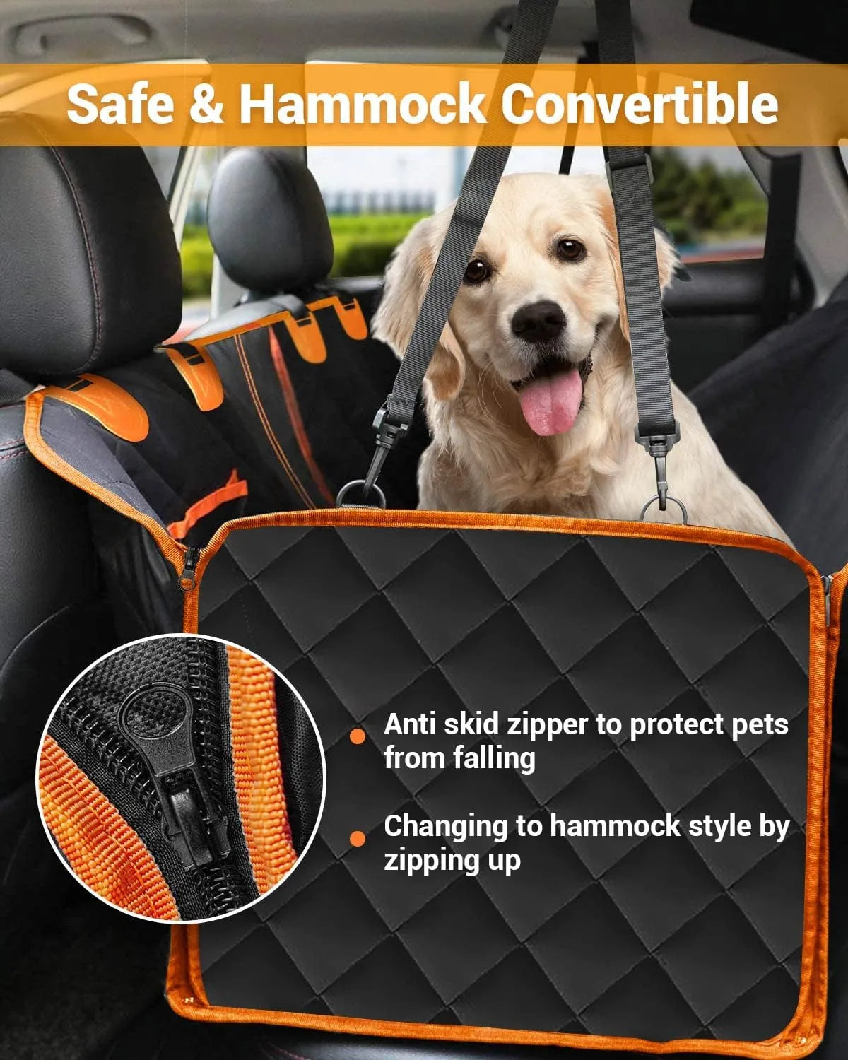 4-In-1 Waterproof Dog Car Seat Cover