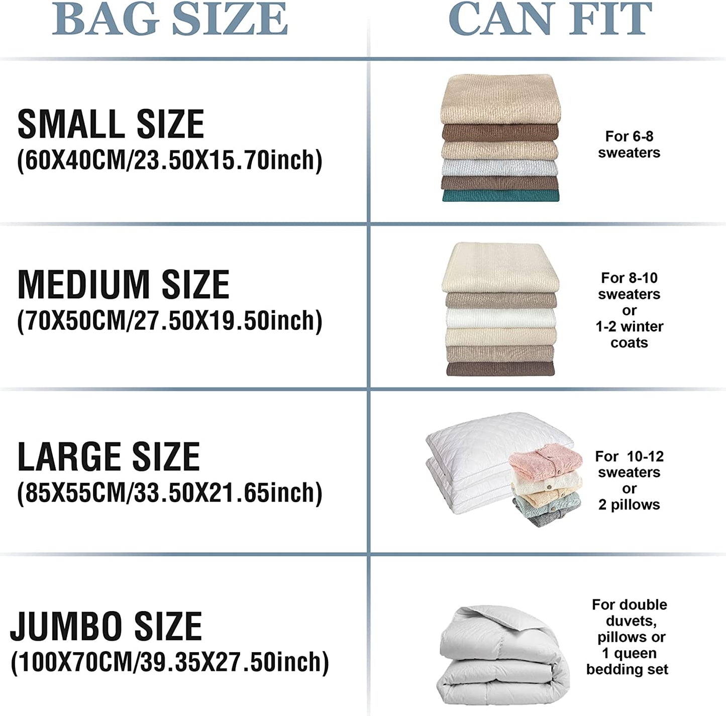 Vacuum Storage Bags, 10 Large Space Saver Bags Seal with Pump, Sealer for Clothes, Comforters, Blankets, Bedding