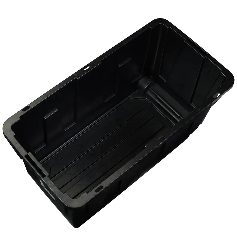 70 Gal. Tough Storage Tote with Wheels in Black with Yellow Lid