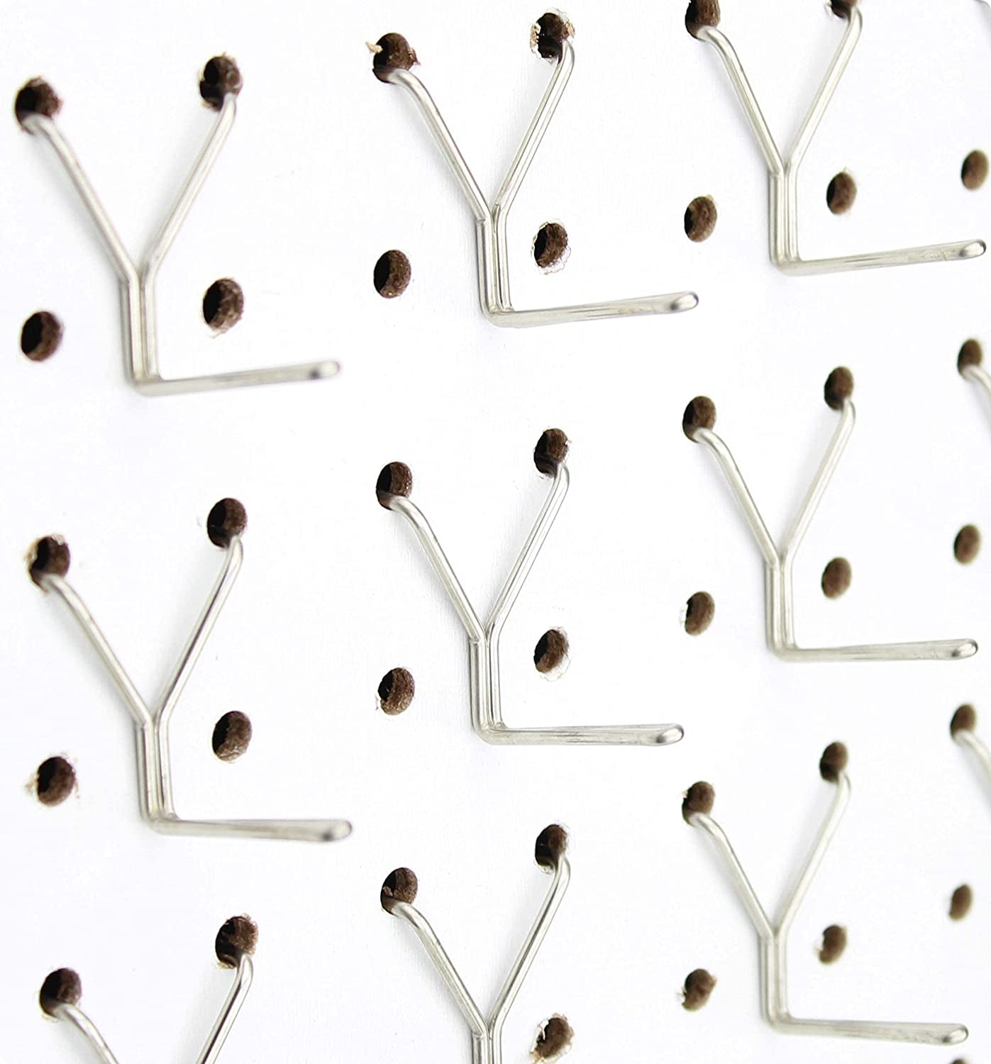 – Stainless Steel Pegboard Hooks 50-Pack 1" L Hook - Will Not Fall Out, Fits Any Peg Board - Organize Tools, Accessories, Workbench, Garage Storage, Kitchen, Crafts, Jewelry, Retail