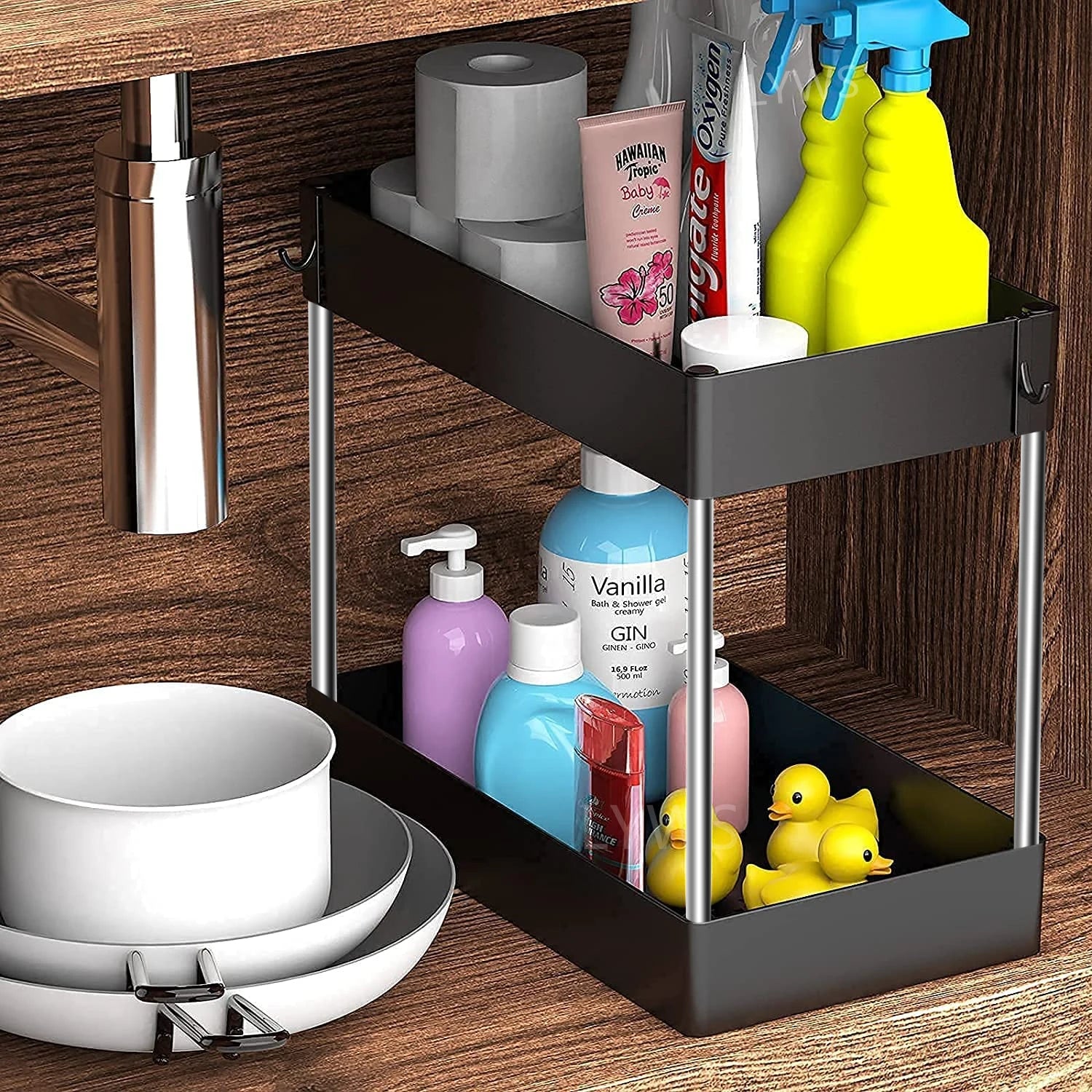 2 Tier under Sink Organizer Drawer Organizers Storage Rack Kitchen Organizer Cabinet Organizer Storage Holder Kitchen Spice Rack