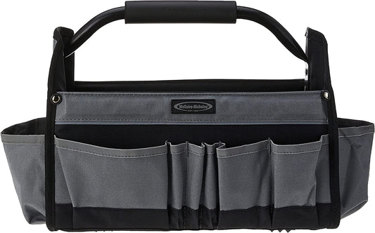 15" Collapsible Tool Tote, Grey and Black Tool Tote Bag, 22015