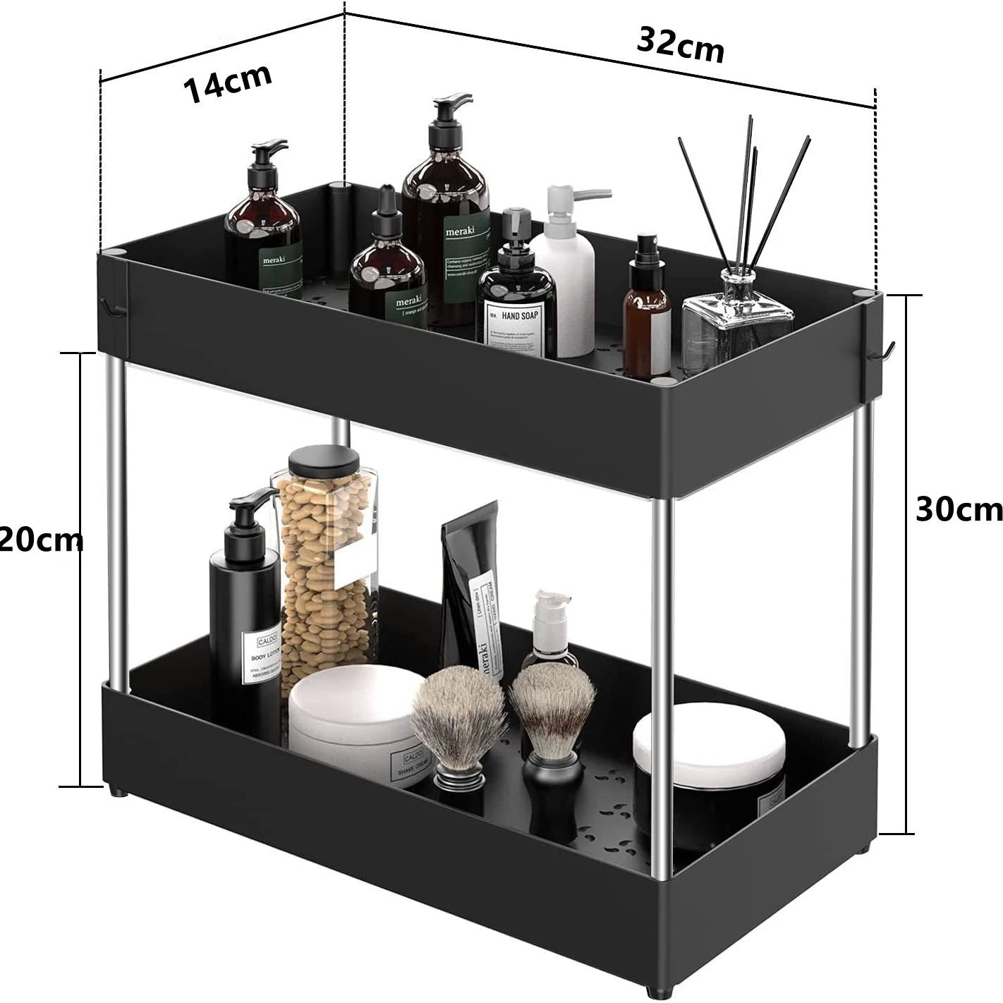 2 Tier under Sink Organizer Drawer Organizers Storage Rack Kitchen Organizer Cabinet Organizer Storage Holder Kitchen Spice Rack