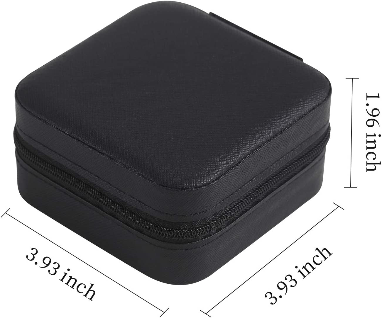 Travel Jewelry Case, Small Jewelry Box Portable Jewelry Travel Organizer Display Storage Case for Rings Earring Necklace Bracelet, Gift for Women Girls, Black