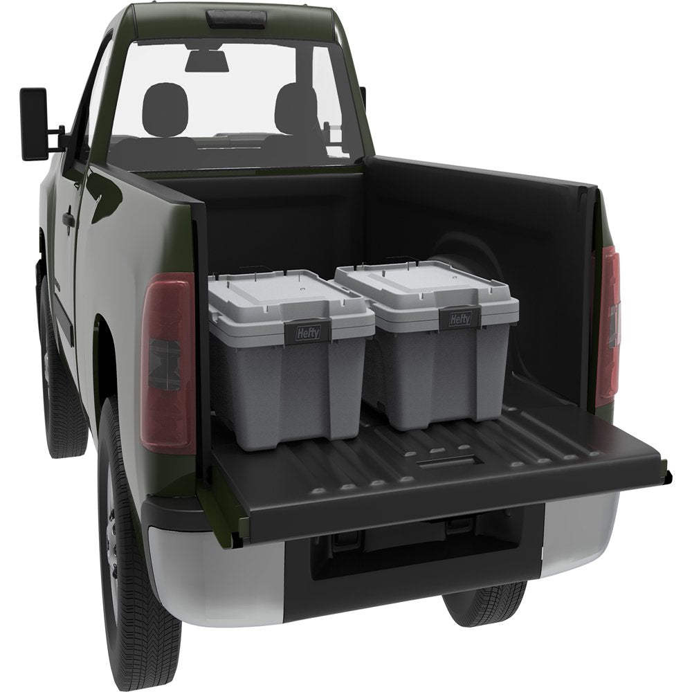 12 Gal Max Pro Plastic Utility Storage Tote, Gray, 6 Pack