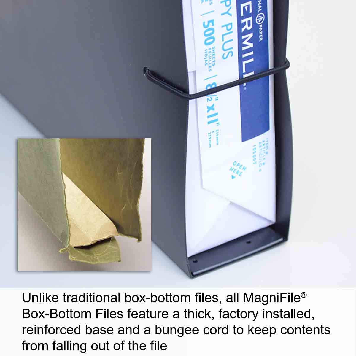 Magnifile Extra-Capacity Hanging File Folders, 2" Box-Bottom, Letter Size, Feature Wrap-Around Bungee Security Cord (Set of 8)