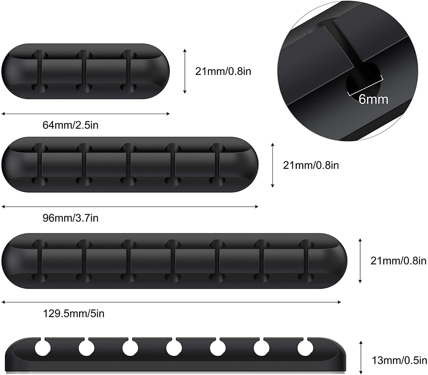 Cable Holder Clips, 3-Pack Cable Management Cord Organizer Clips Self Adhesive for Desktop USB Charging Cable Nightstand Power Cord Mouse Cable Wire PC Office Home