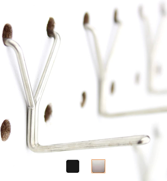 – Stainless Steel Pegboard Hooks 50-Pack 1" L Hook - Will Not Fall Out, Fits Any Peg Board - Organize Tools, Accessories, Workbench, Garage Storage, Kitchen, Crafts, Jewelry, Retail