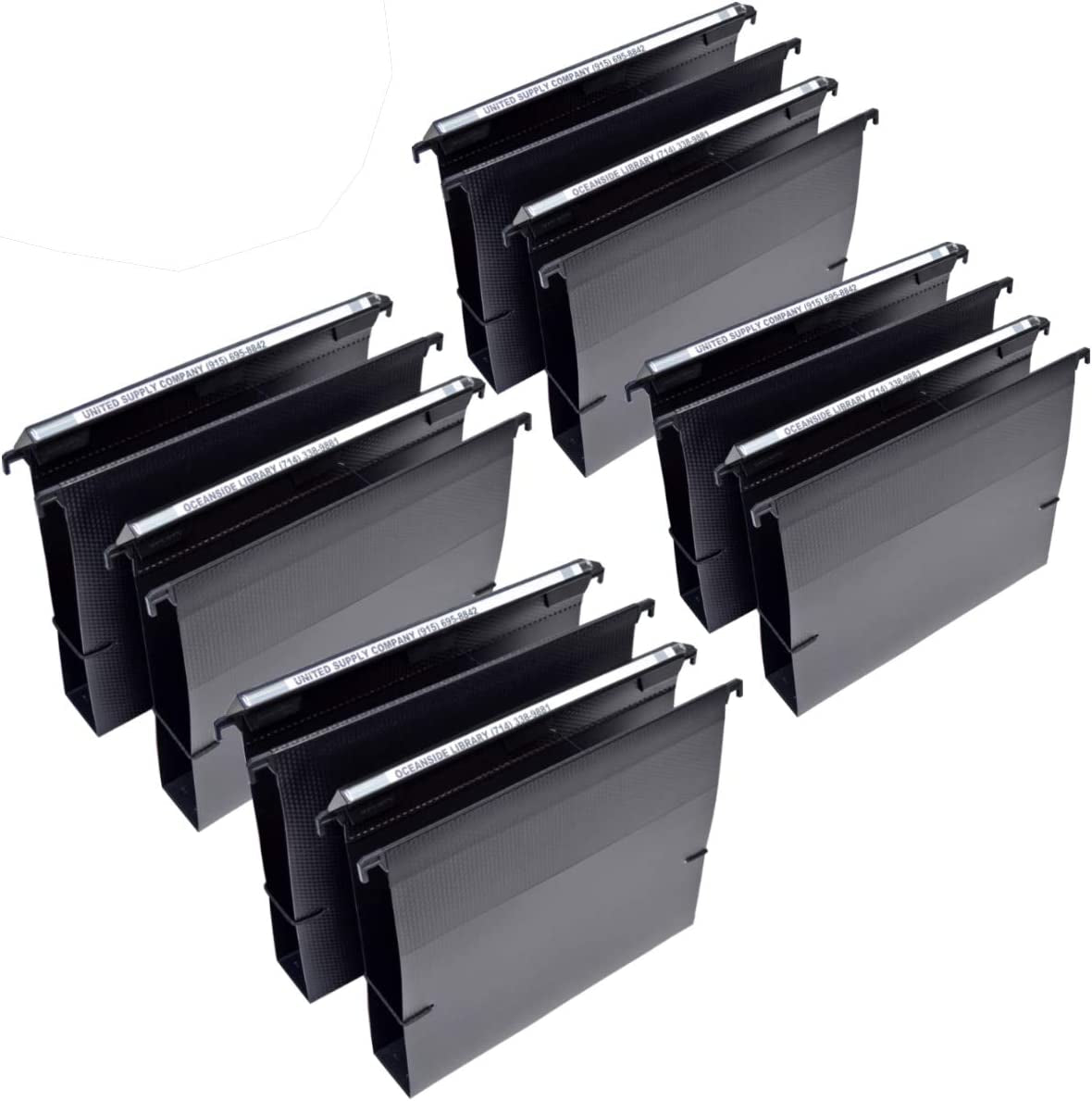 Magnifile Extra-Capacity Hanging File Folders, 2" Box-Bottom, Letter Size, Feature Wrap-Around Bungee Security Cord (Set of 8)