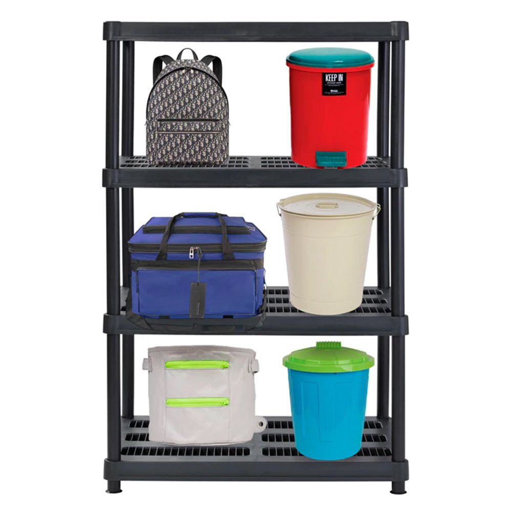 56 Inch 4 Shelf Plastic Utility Shelving Storage Unit